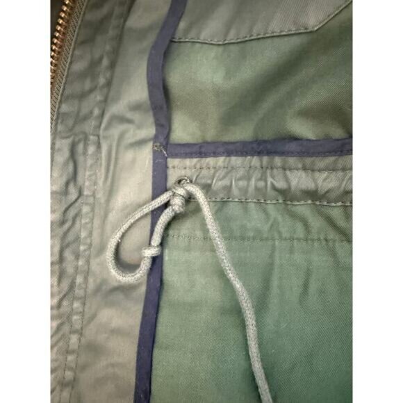 J Crew Green Downtown Wax Coated Utility Field Parka Jacket Small - Picture 9 of 9